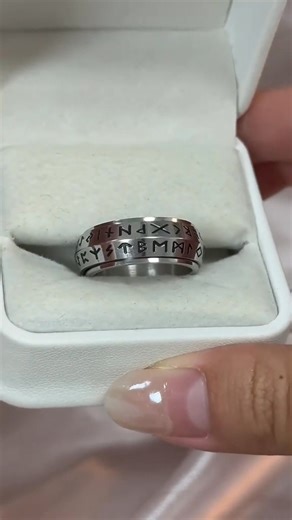 OMG! This Viking script rotatable ring is SO cool! Spin for stress relief—genius⚔️​ Obsessed! Titanium steel Viking runes—durable & full of Norse vibe✨​ 3s to fall for it! Rotatable design—fidget when stressed, look edgy always🔥​ Daily win! Viking script details sharp—wears like a tiny Norse talisman😎​ Whoa! This ring? Goes with leather jackets, casual tees, ALL tough fits🛡️​ Must-have! Titanium steel—scratch-resistant, no tarnish even with daily spin💫​ Love it! Smooth rotation—quiet fidget,