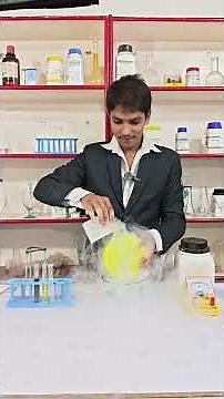Liquid nitrogen | Hot water and liquid nitrogen ☁️ #shorts #trending