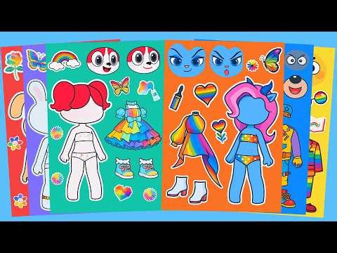 119 Minutes Satisfying🐶Decorate with Sticker Book Sheriff LABRADOR My Pet Sunny Best Family Moments