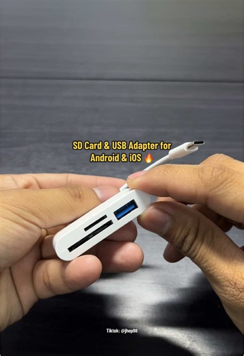 2in1 D Memory Card and USB Adapter for Android & iOS 🥰 Plug & play only and you can easily access your files in SD card or USB 🔥 #sdcardadapter #typecsdcardadapter #sdcardadapterforandroid #memorycardadapter #memorycardadapterforandroid #memorycardadapterforios #adapteriphone #fyp #adaptercardreader #cardreaderforandroid #cardreaderforios #cardreaderforgadgets #typeccardreader