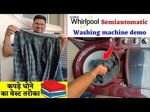Whirlpool semi automatic washing machine demo ⚡ How to use Whirlpool Semiautomatic Washing Machine