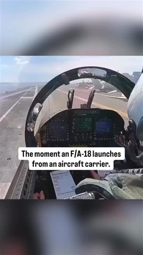 Nabeel Khan on Instagram: "🔵 Zero to 165 mph in ~2 seconds. An F/A-18 launching off an aircraft carrier — straight from the pilot’s cockpit. Catapult fired. Full throttle. No second chances. ✈️⚡ #aviation #militaryaviation #f18 #navyaviation #fighterjet"