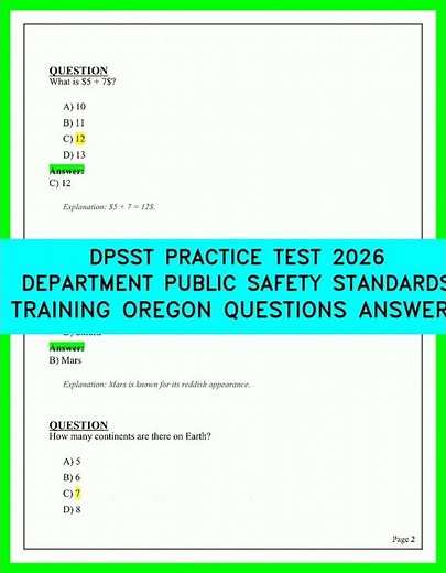 2026 DPSST Practice Test Oregon Public Safety Standards Training Exam Prep Real Questions