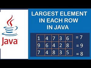 Largest Element in Each Row in Java