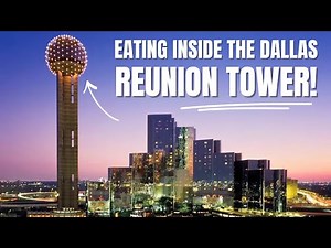 Eating INSIDE the Dallas Reunion Tower 🍽️ 🏙️| Crown Block Restaurant Experience!