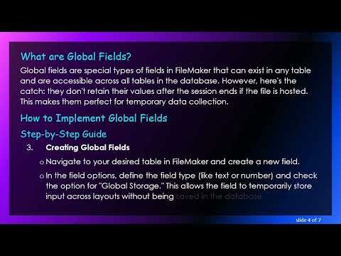 How to Use Input Fields Without Table Relations in FileMaker