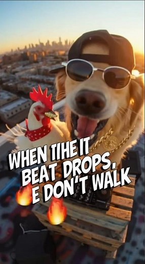 Golden Retriever Rap Battle 🐶🔥 Funny CGI Dog & Chicken Music Video । Paws of Hope #dogshorts #dog