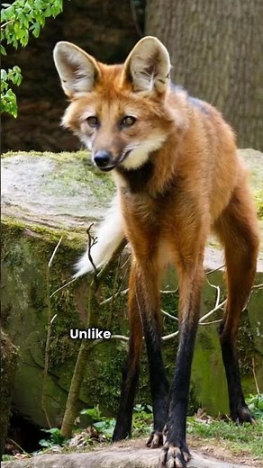 🦊 The Maned Wolf: The Tall Fox You’ve Never Heard Of! #animals #facts #viral #shorts