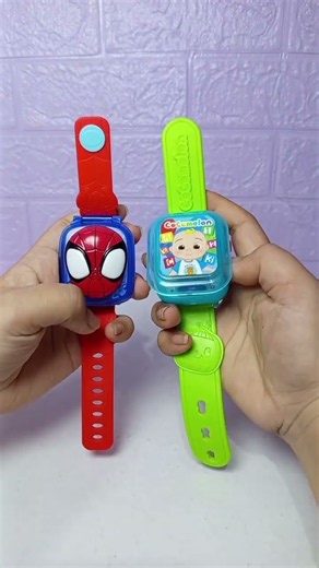 VTech #marvel Spidey and Cocomelon flip watch