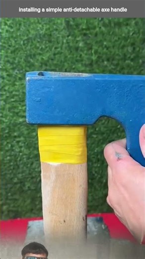 installing a simple anti-detachable axe handle