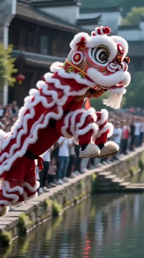 Lion Dance Performance Celebrating Chinese Culture