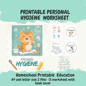 Personal Hygiene Worksheets for Kids – Educational Printable (PDF) - Etsy