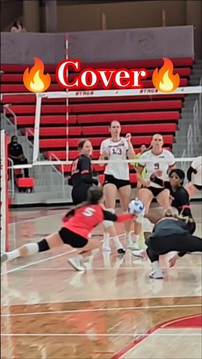 Insane Volleyball Cover Play! Volleyball Rally with Delaney Moon #libero #dmoon #shorts