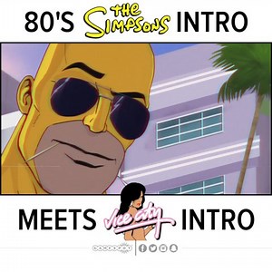 1.4M views · 27 reactions | The Simpsons intro goes really well with Grand Theft Auto: Vice City music. | GameSpot | Facebook