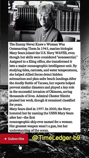 The Woman Who Outsmarted the Enemy with Ocean Science | Mary Sears' Untold WWII Story