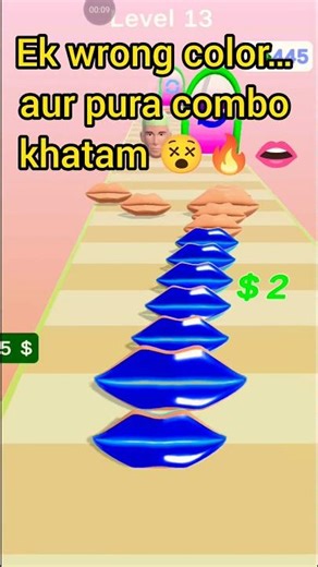 Last Shade Ne Game Jeeta 😱 | Lips Stack #13 Satisfying Gameplay 💄#shorts #3dgaming