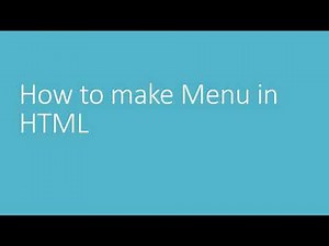 How to make [restaurant] Menu in HTML
