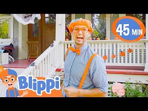 Blippi's Decorates Spooky HALLOWEEN House | Blippi & Meekah Challenges and Games for Kids