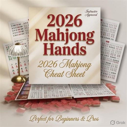 Mahjong 2026 Card Hand Tracker Printable PDF Download - Etsy Canada