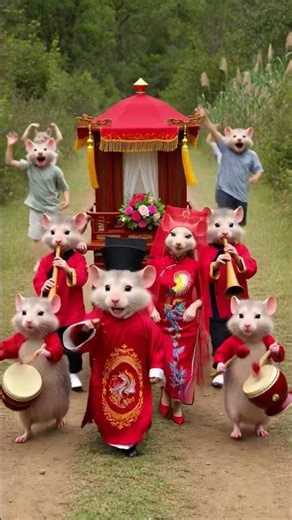 The Wedding of the Mice – A Funny Animal Celebration 🐭💍#couple #shorts