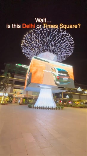 India’s First Times Square Vibe in Delhi 🇮🇳 3D LED Screen Saket Delhi #selectcitywalk #shorts