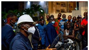 Breaking: Governor Sanwo-Olu arrives scene of Ikoyi building collapse