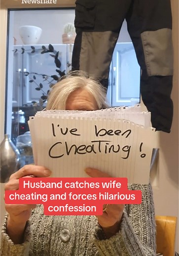 This is the moment a husband caught his wife cheating and forced her to give a hilarious confession - oops!😂 #Prank #Cheating #Husband #Wife