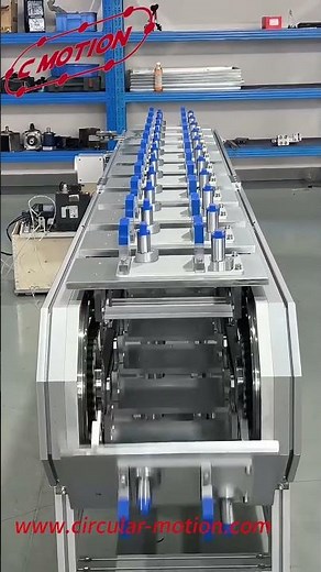 Vertical mounted Chain Drive Dual Rail Circular Conveyor System