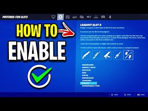 How To Enable Preferred Item Slots In Fortnite! (NEW SETTING)