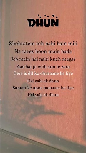 Dhun (Lyrics) ❤️Arijit Singh |Saiyaara | Mithoon | Ahaan Panday, Aneet Padda| #dhun #lyrics