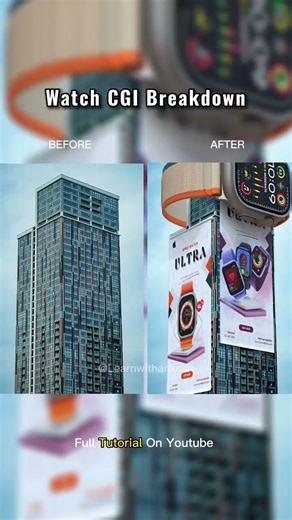 Watch CGI Breakdown ⌚🌇 | #3dchipathshala #youtubeshorts