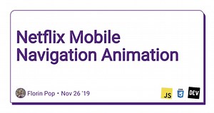 Netflix Mobile Navigation Animation