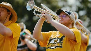 Featuring 280 musicians from every major on campus, the KSU Marching Owls are stronger than ever, and they're looking to maximize crowd engagement at Kennesaw State Football home games this year. Read more about the 2023 Marching Owls below. 🔗: https://bit.ly/3L5cJib | Kennesaw State University