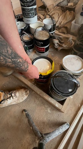 straining some paint so the paint is perfect for the surfaces #FYP #foryou #Decorating | Dyslexic Painter