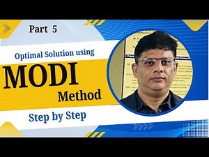 MODI Method | Transportation Problem | Step-by-Step Optimal Solution