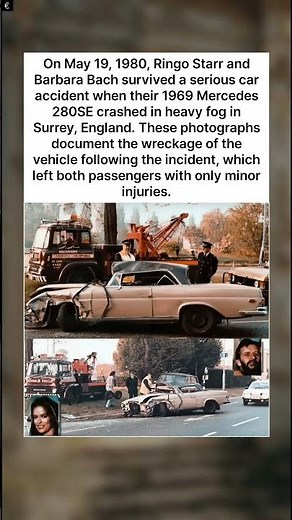 May 1980: Ringo Starr and Barbara Bach Walk Away from a Devastating Mercedes Crash
