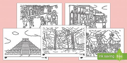 KS1 Mexico Colouring Sheets