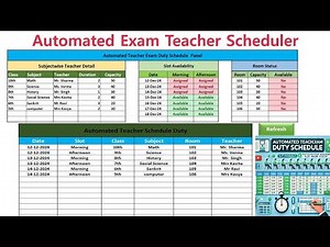 Automated Teacher Exam Scheduler in Excel | Excel VBA Project for Schools