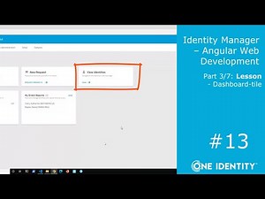 Identity Manager | Angular Web Development #13 | Modifying the Standard Web Portal #7