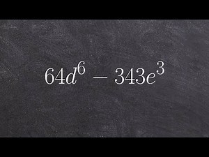 Factoring a binomial using the difference of two cubes