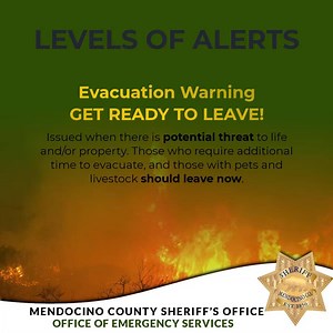 What does it mean when you see an evacuation order versus an evacuation warning versus a shelter in place? | Mendocino Sheriff