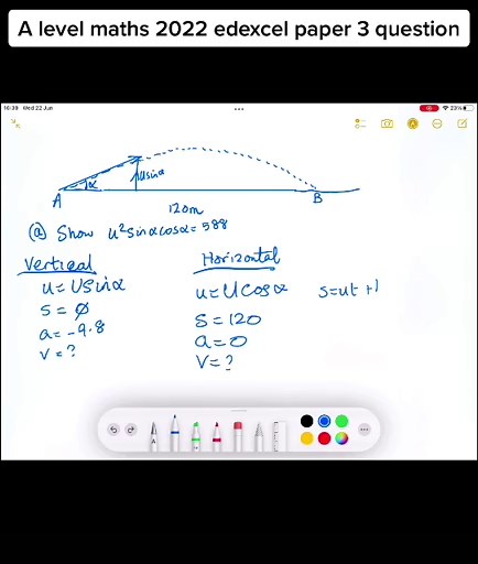 Edexcel a level maths 2022 question mechanics explained #alevel #maths