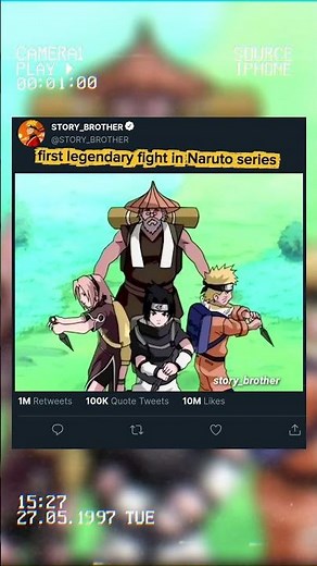 first legendary fight in Naruto series 🥷😎 kakashi v/s jabuja