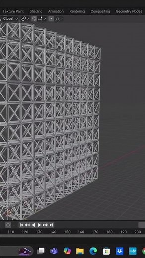 Easy Steps to Create Scaffolding in Blender 4.2 #blender3d #3d #shorts #scaffolding