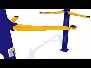 [소품 스케치업] 2주식 차량 정비용 리프트 (Sketchup - 2 post car lift)