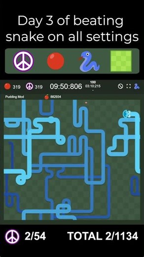 Day 3 of Beating Every Snake Category #googlesnake #speedruning