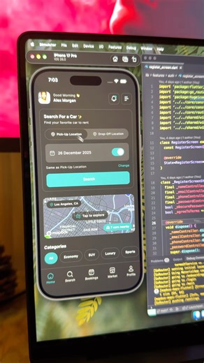 Car Rental + Marketplace UI Kit for Flutter Devs 👨‍💻🚗 #shorts