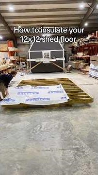 Simple way to install insulation on your shed floor. #diy #insulation #fypシ #woodwork #construction