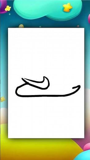 How to draw a Nike shoe - Drawing for kids step by step