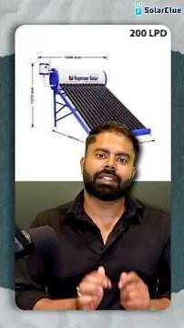 How to select the size of solar water heater ? | solar water heater capacity